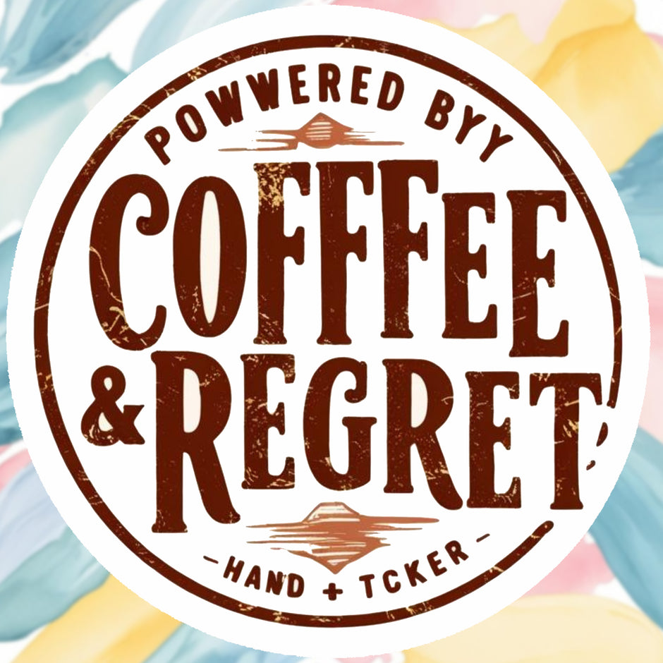 Powered by Coffee & Regret Sticker premium product image 1