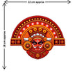 Traditional Theyyam Face Sticker Size Guide Showing Approximate 22 × 18 cm by STIXY