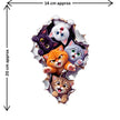Five Cats Breaking Through Wall Sticker Size Guide Showing Approximate 14 × 20 cm by STIXY
