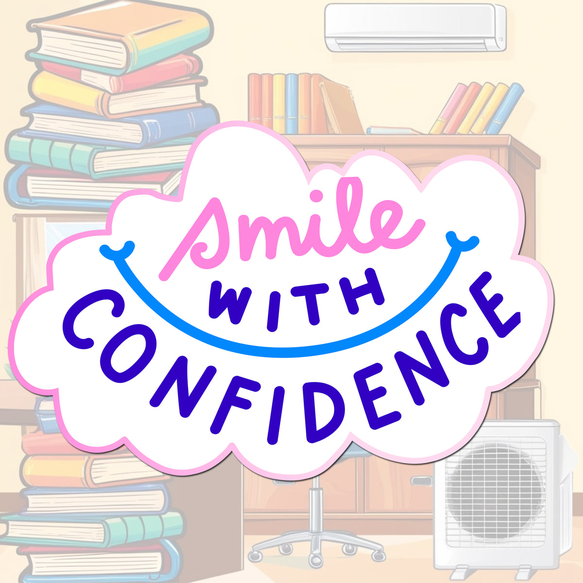 Smile With Confidence Motivational Vinyl Sticker premium product image 2