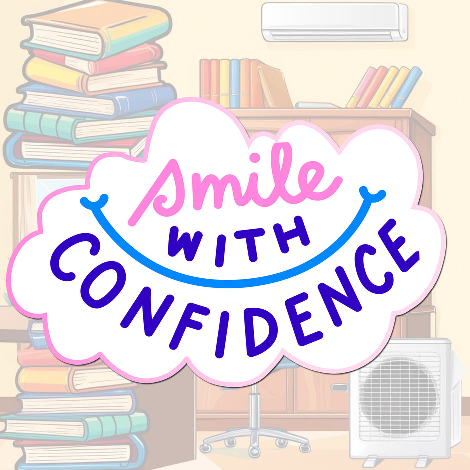 Smile With Confidence Motivational Vinyl Sticker premium product image 2