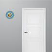 Radha Krishna Sacred Spiritual Mandala Sticker Applied Near Entrance Door by STIXY