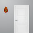 Maa Durga Face Sacred Hindu Goddess Sticker Applied Near Entrance Door by STIXY