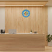 Radha Krishna Blue Floral Mandala Sticker Applied on Reception Wall by STIXY