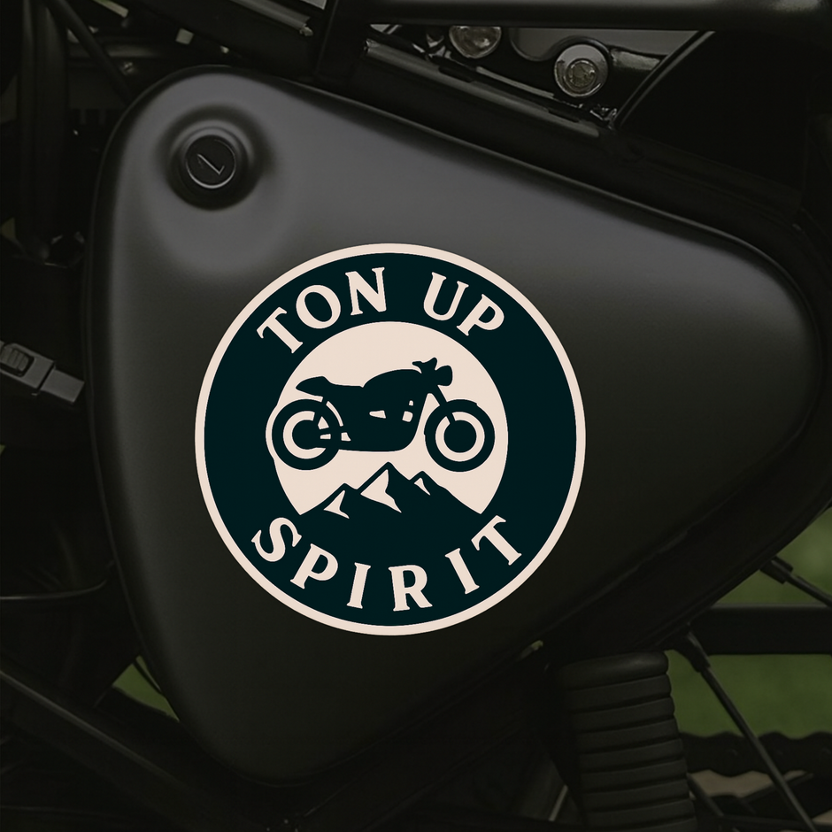 Biker Brotherhood Sticker Skull And Piston Design Decal Copy premium sticker product image 6