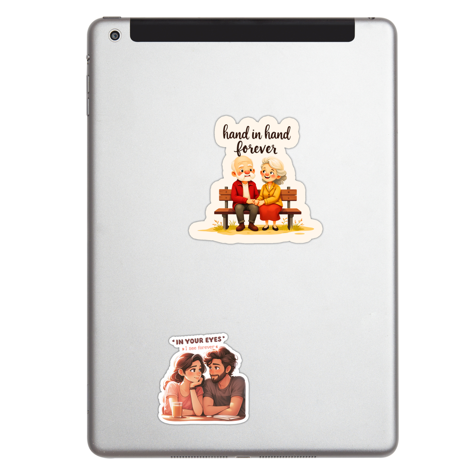 Love Quote Sticker Set Of 6 Waterproof Matte 7 11 Cm Copy high-quality product image angle 4