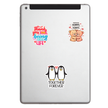 Romantic Love Sticker Set Of 3 Waterproof Matte Vinyl 7 11 Cm Copy high-quality product image angle 5