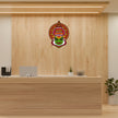 Colorful Kathakali Face Waterproof Matte Vinyl Sticker Applied on Reception Wall by STIXY