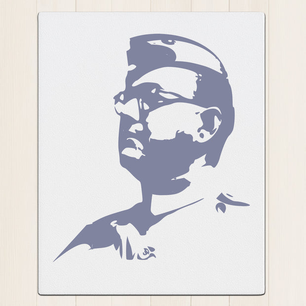 Netaji Subhas Chandra Bose Wall Frame – Reflective Patriotic Silhouette premium sticker image view 1