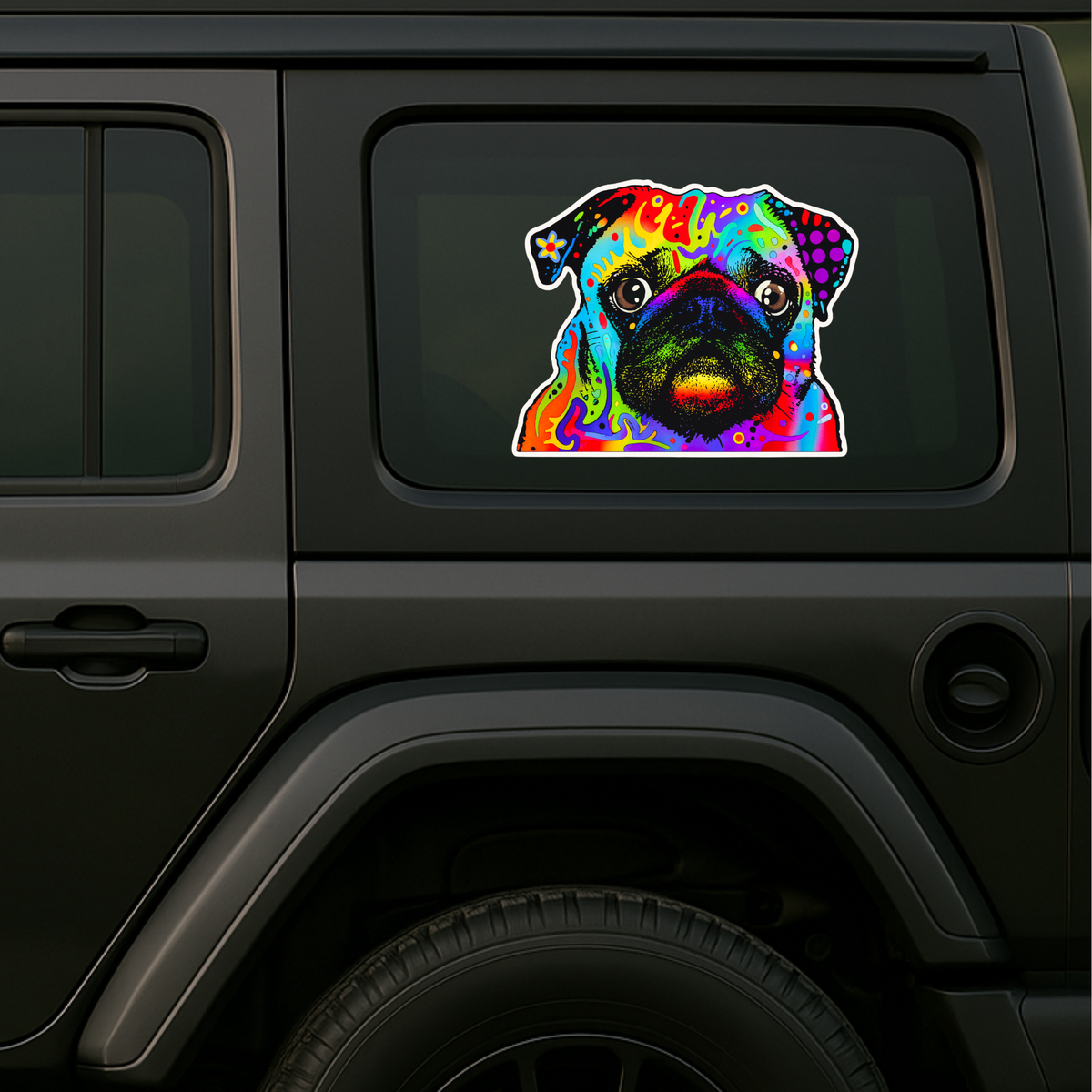 Colorful Dog Sticker Neon Art Series Copy premium product image view 5
