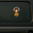 Just Smile Monkey Funny Cartoon Sticker Applied on Car Window by STIXY