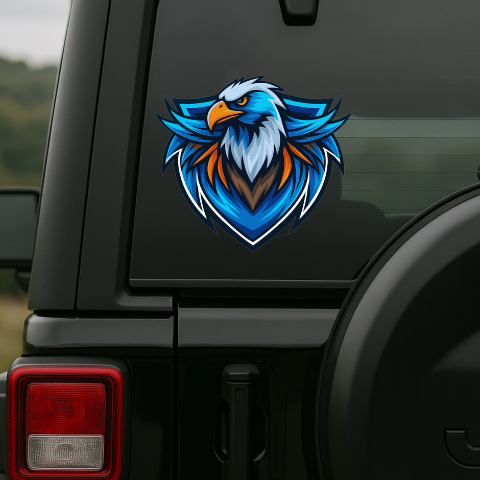 American Eagle Sticker Red White Black Shield Vinyl Decal Copy premium product image view 5