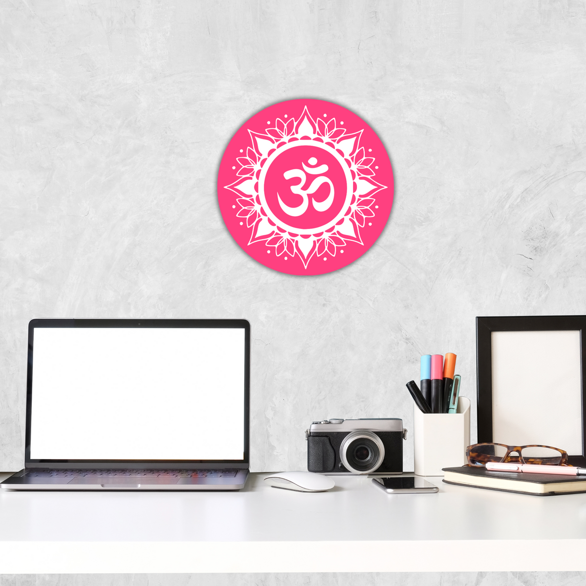 ॐ Mandala Sticker Water Resistant Sacred Symbol Minimal Spiritual Decor Copy premium vinyl sticker product image 3