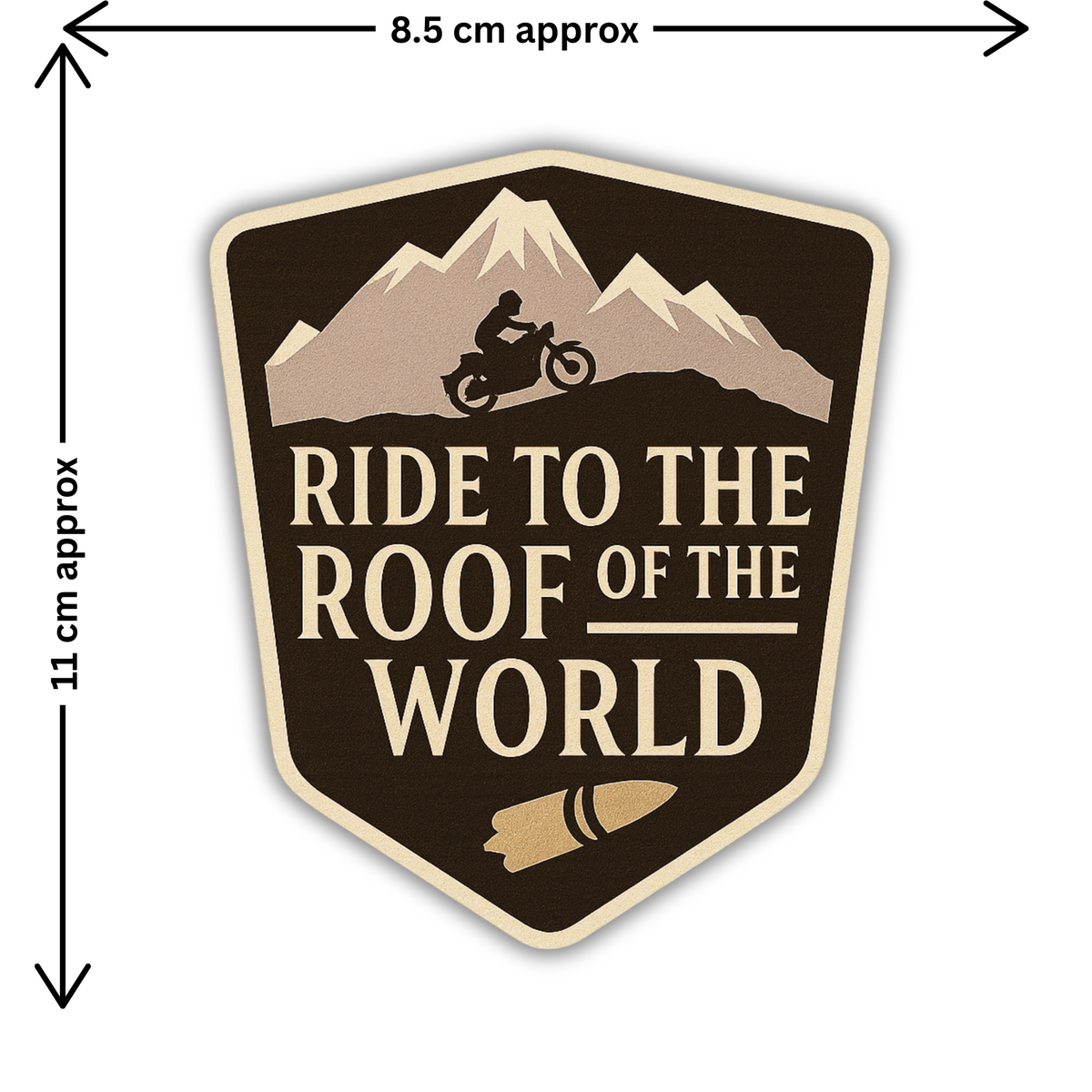 Conquered Ladakh Sticker Bike Adventure Badge Decal Copy premium sticker product image 2