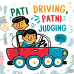 Pati Driving, Patni Judging – Funny Desi Couple Sticker premium product image 1