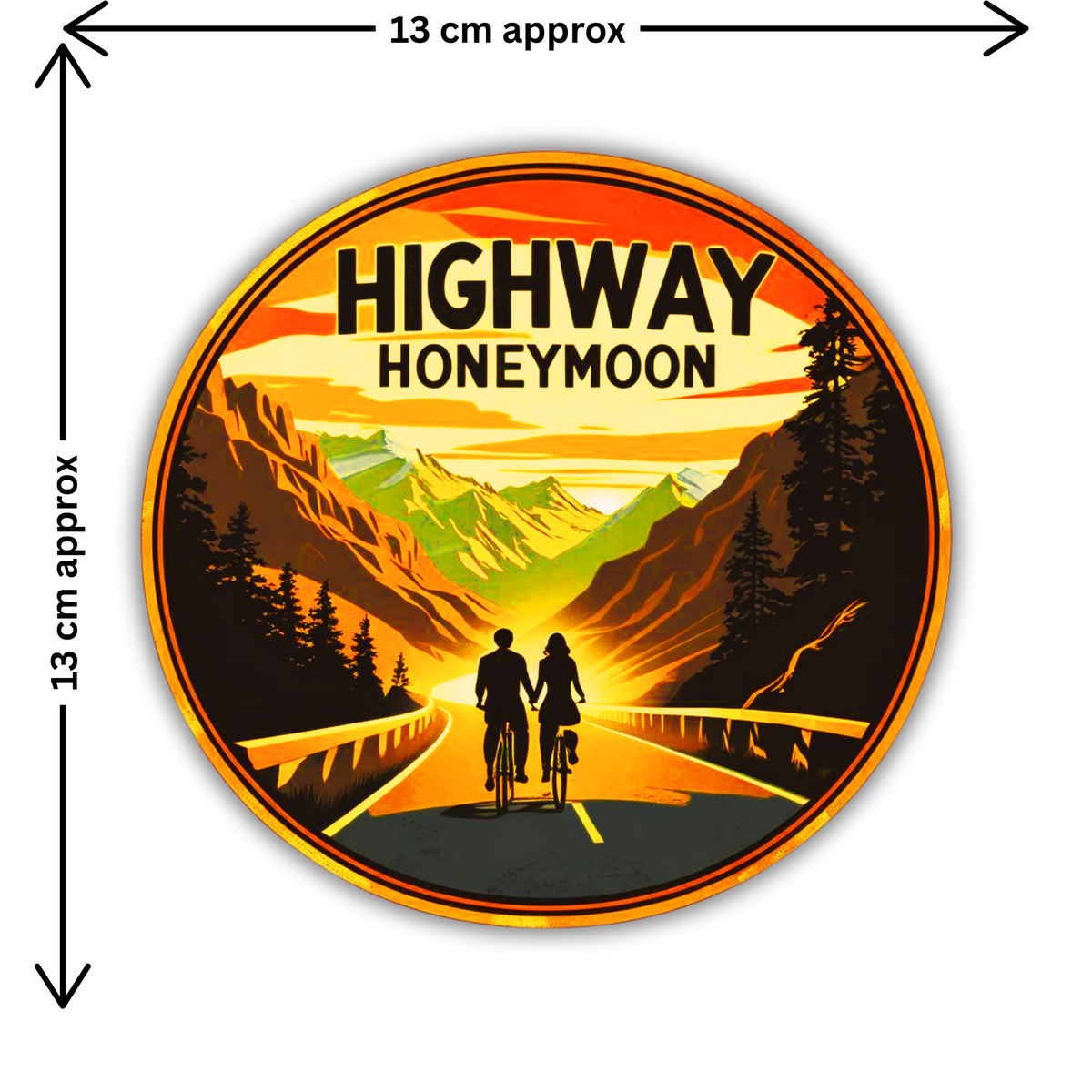 Mountain Cycling Adventure Sticker Explore Life Series Copy premium product image view 2