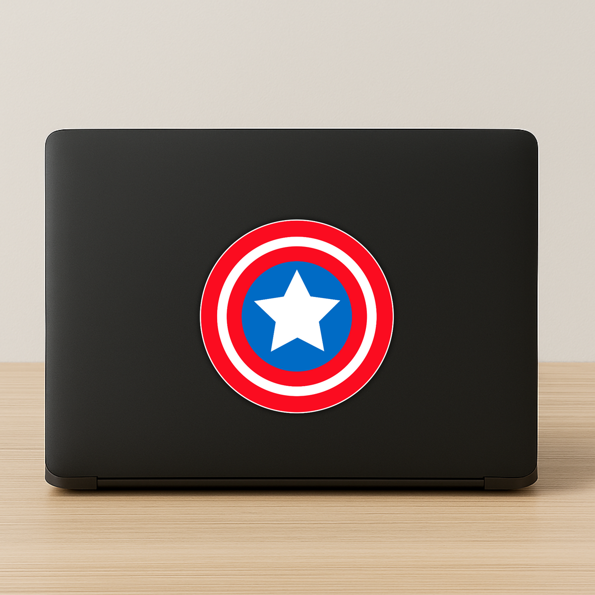 Captain Hero Shield Waterproof Sticker Red White Blue Super Emblem premium vinyl sticker product image 2