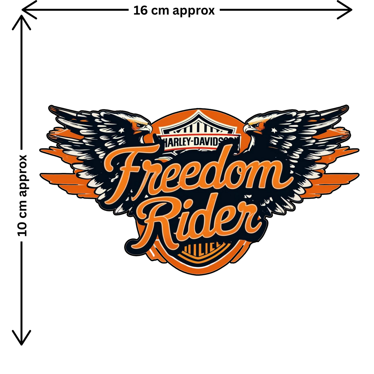 Freedom Rider Eagle Sticker Biker Wings Decal Copy premium sticker product image 2