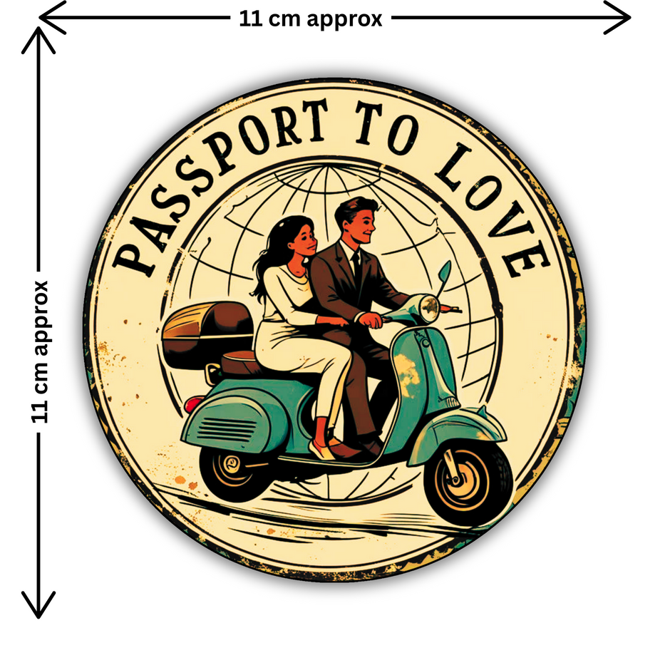 Highway Honeymoon Couple Sticker Travel Love Series Copy premium product image view 2
