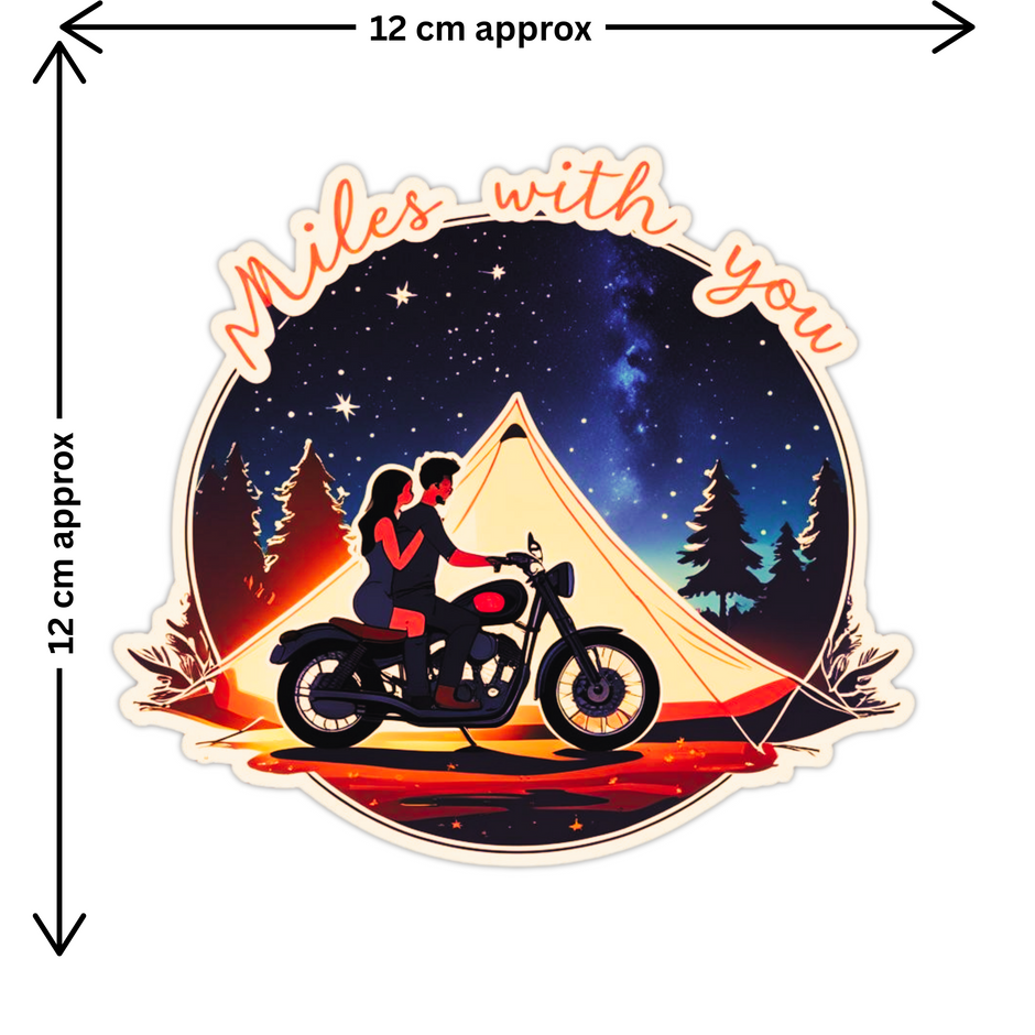 Miles With You Couple Sticker Camping Love Series Copy premium product image view 2