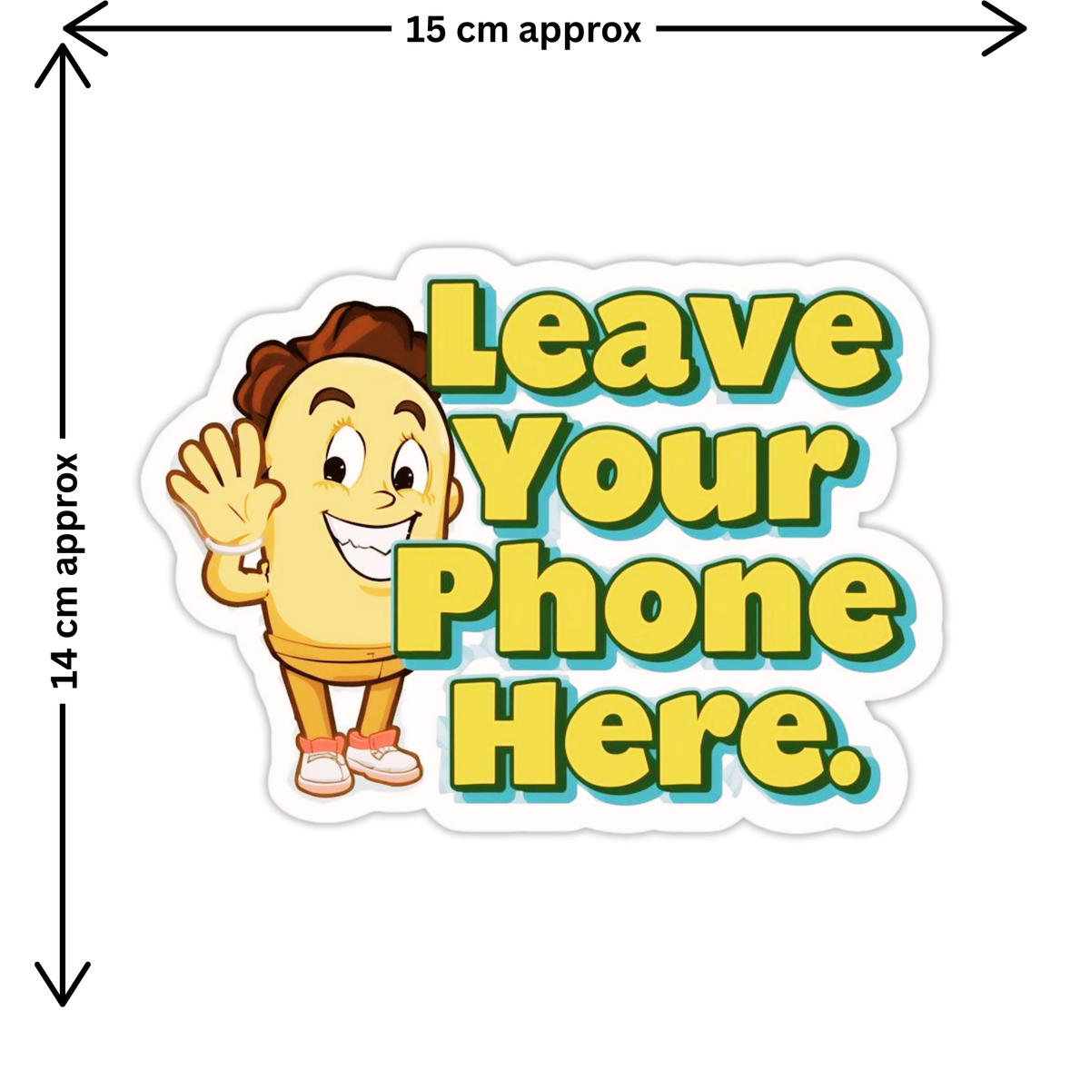Phone Outside You Ll Survive Waterproof Matte Phone Restriction Sticker 15 14 Cm Approx Copy premium product image view 2