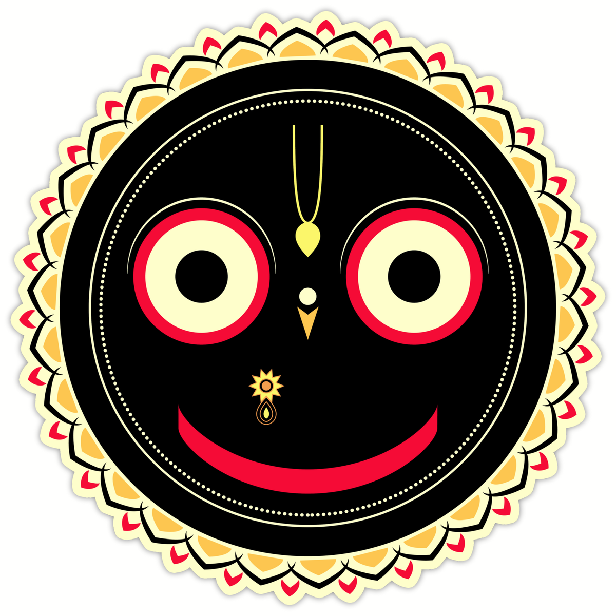 Lord Jagannath Sticker | Divine Spiritual Vinyl Decal premium product image view 1