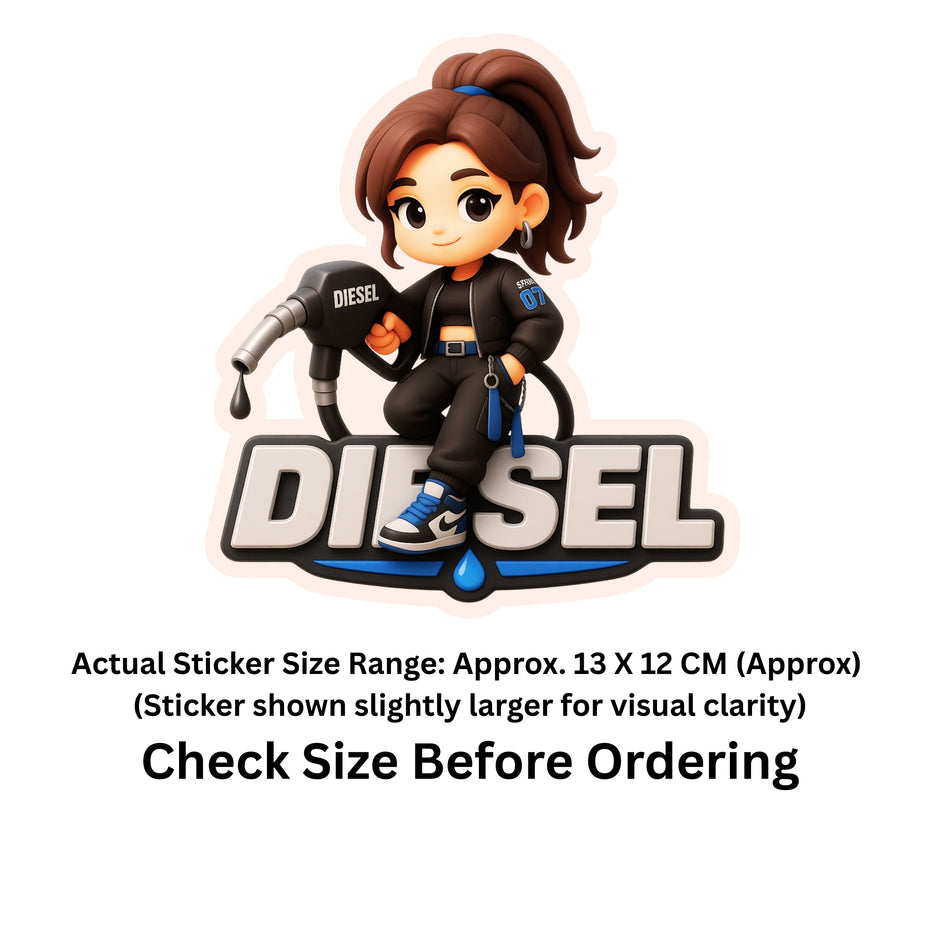 Petrol Girl Sticker 12 13 Cm Cute Fuel Nozzle Cartoon Design Waterproof Matte Vinyl Stixy Copy premium vinyl sticker image 308