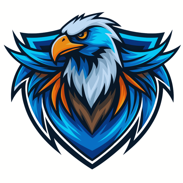 Blue Eagle Sticker | Bold Wings Vinyl Decal premium product image view 1
