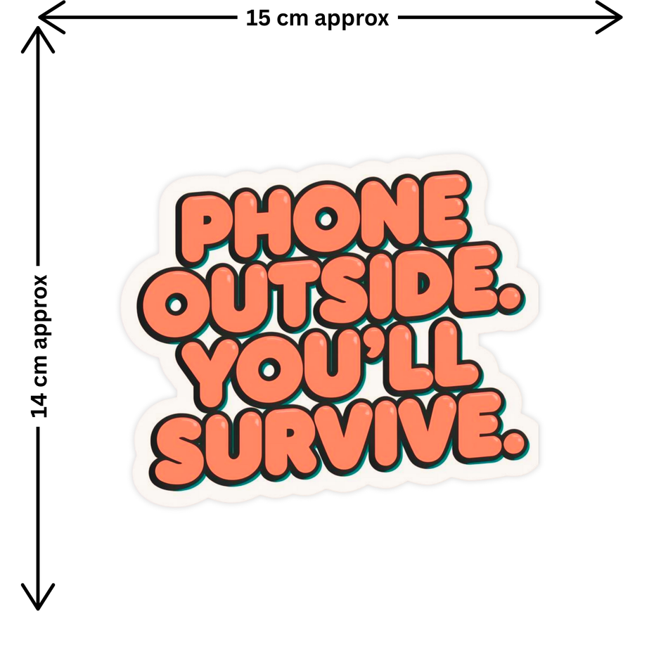 Leave Your Phone Here Phone Deposit Area Waterproof Matte Sticker 15 15 Cm Approx Copy premium product image view 2