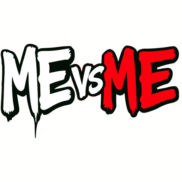 Me vs Me Sticker | Motivational Quote Vinyl Decal premium product image view 1