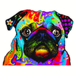 RAINBOW PUG STICKER – NEON ART SERIES premium product image view 1