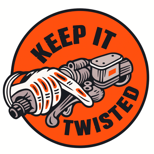 Keep It Twisted Sticker | Biker Throttle Hand Vinyl Decal premium product image view 1
