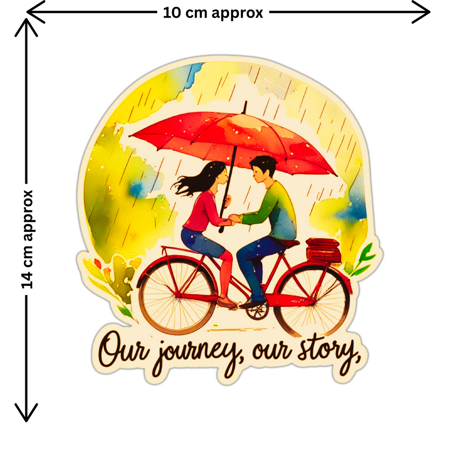 Passport To Love Retro Scooter Sticker Couple Travel Series Copy premium product image view 2