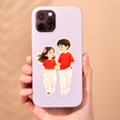 Punjabi Couple Love Sticker 8Cm Waterproof Matte Vinyl Stixy Copy high-quality product image angle 3