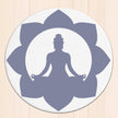 Lotus Buddha Wall Frame – Round Reflective Calmness premium sticker image view 1