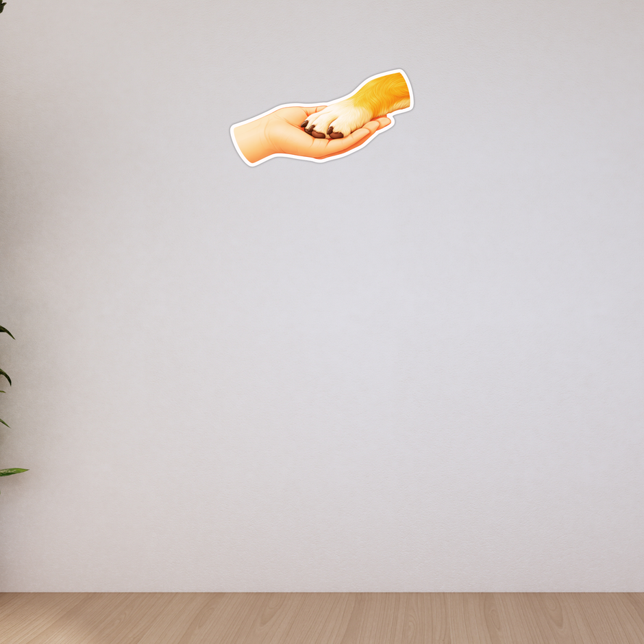 Earth Paw Print Eco Sticker 18Cm Matte Vinyl Stixy Copy high-quality product image angle 2