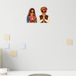 Traditional Rajasthani Couple Namaste Stickers Applied on Door by STIXY