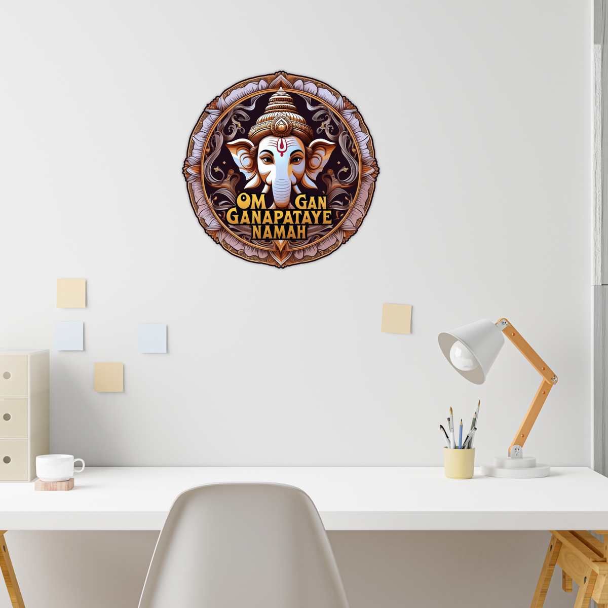 Om Gan Ganapataye Namah Waterproof Ganesha Mantra Sticker premium vinyl sticker product image 4