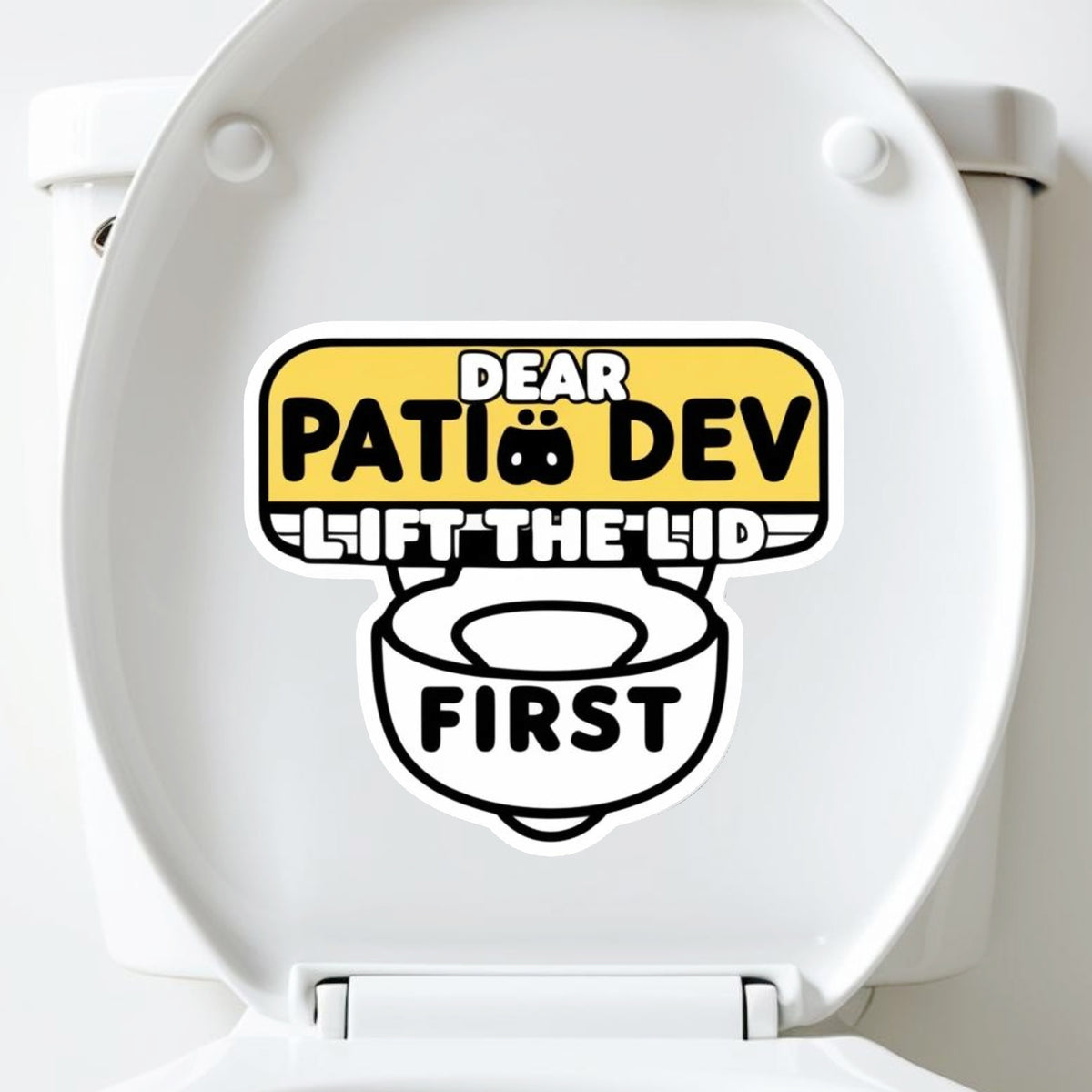Dear Pati Dev Funny Toilet Hygiene Sticker premium product image 2