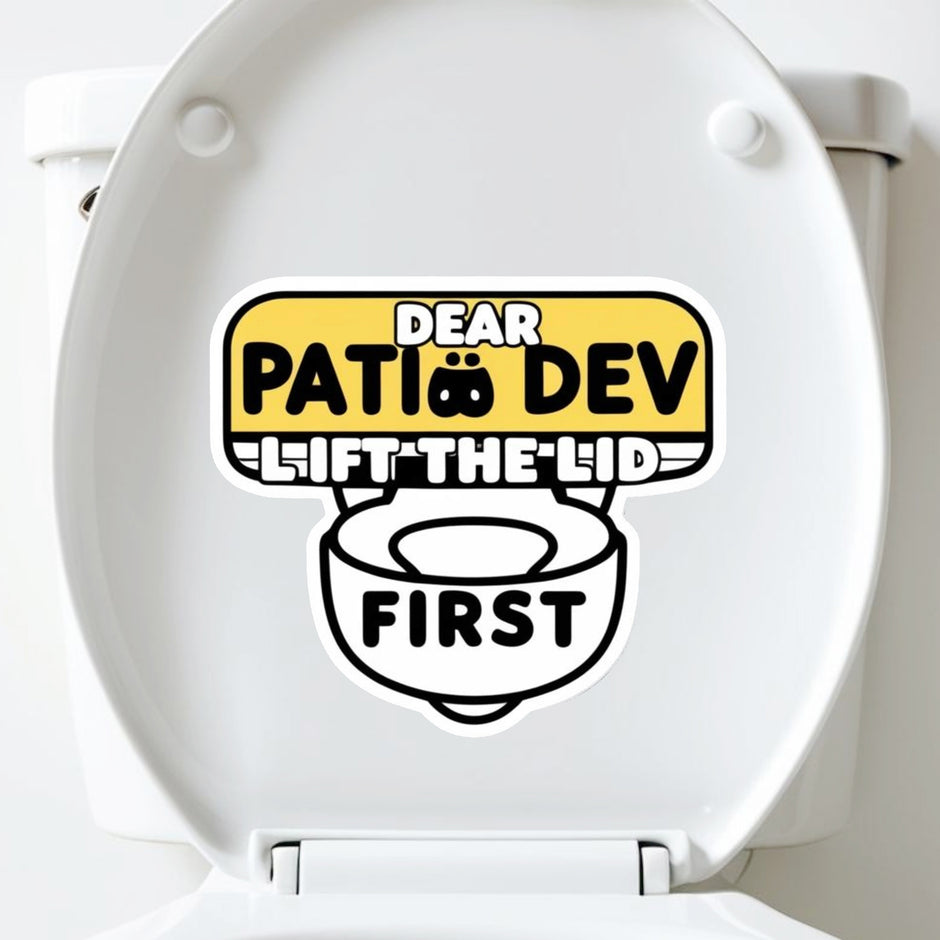 Dear Pati Dev Funny Toilet Hygiene Sticker premium product image 2