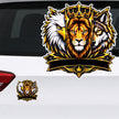 Royal Lion Eagle and Wolf Crown Waterproof Matte Vinyl Sticker Applied on Car by STIXY