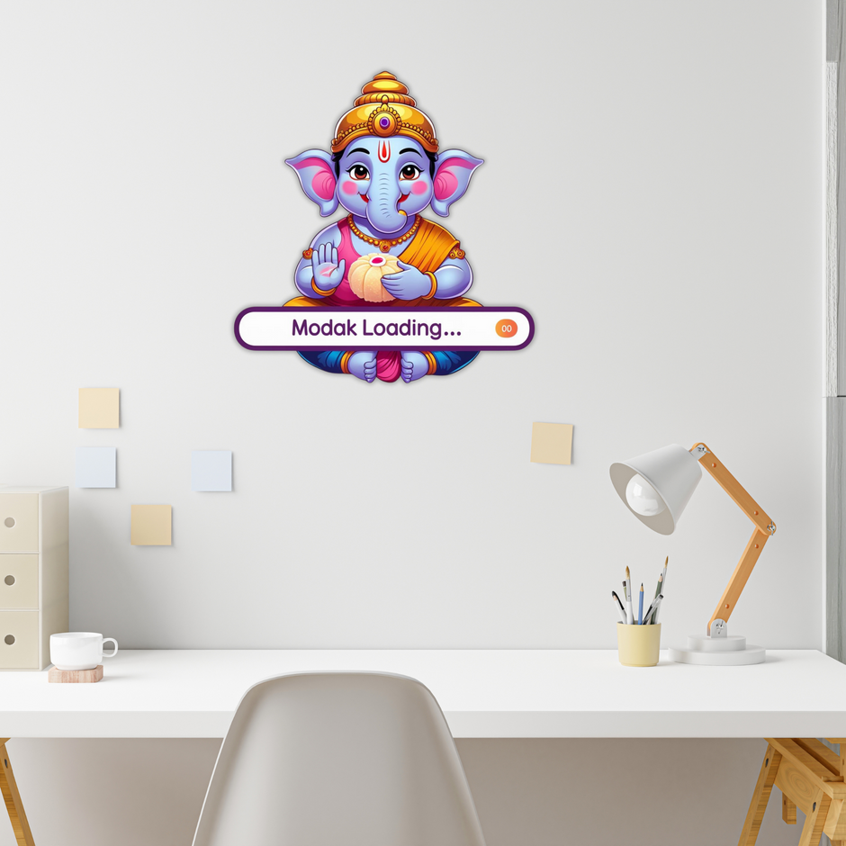 Ganpati On Duty Sticker Waterproof Ganesha Badge Design Protective Hindu Vinyl Copy premium vinyl sticker product image 3