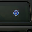 Electric Blue Wolf Waterproof Matte Vinyl Sticker Applied on SUV Rear by STIXY
