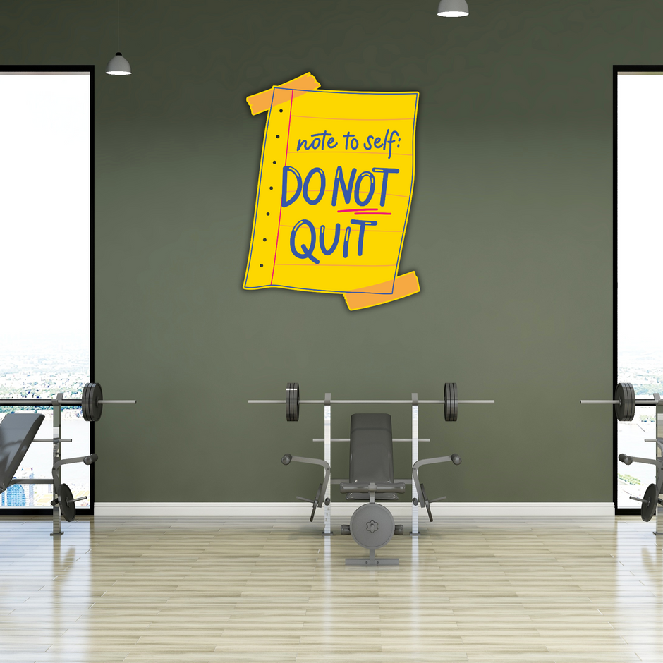 Do Not Quit Waterproof Sticker Motivational Note Design premium vinyl sticker product image 5