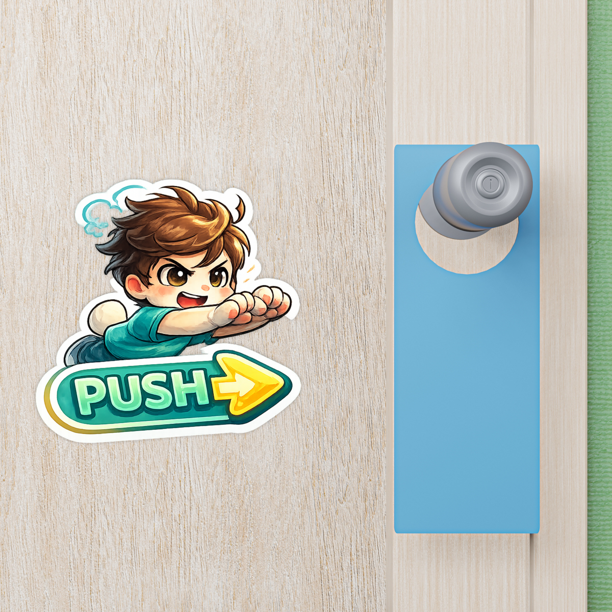 Cute Toilet Training Reminder Sticker For Kids Waterproof Matte 18 18 Cm Approx Copy premium product image view 5