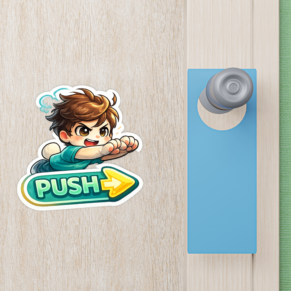 Cute Toilet Training Reminder Sticker For Kids Waterproof Matte 18 18 Cm Approx Copy premium product image view 5