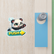 Cute Push Pull Direction Sticker Set Waterproof Matte Door Stickers Pack Of 2 Copy premium product image view 5