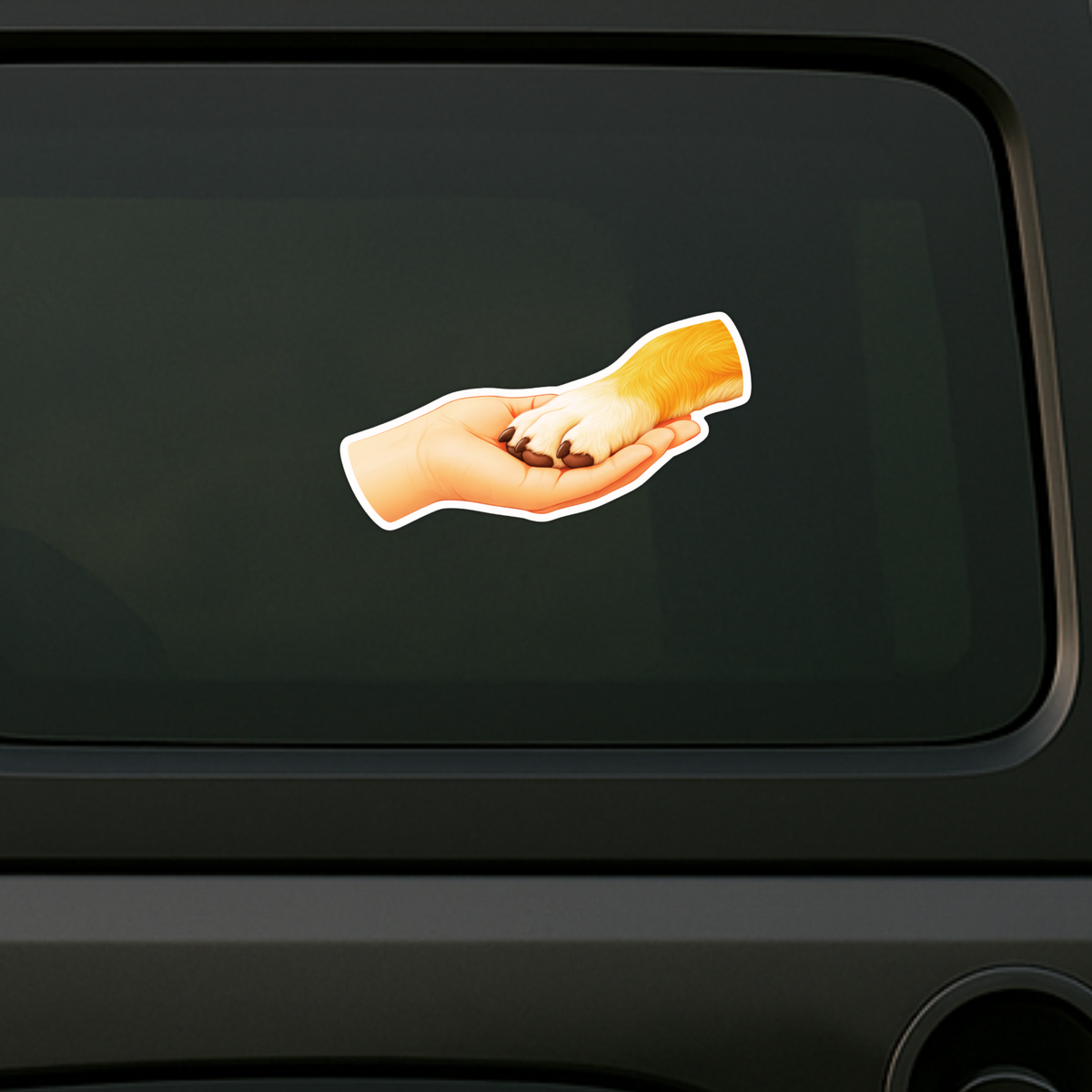 Earth Paw Print Eco Sticker 18Cm Matte Vinyl Stixy Copy high-quality product image angle 3