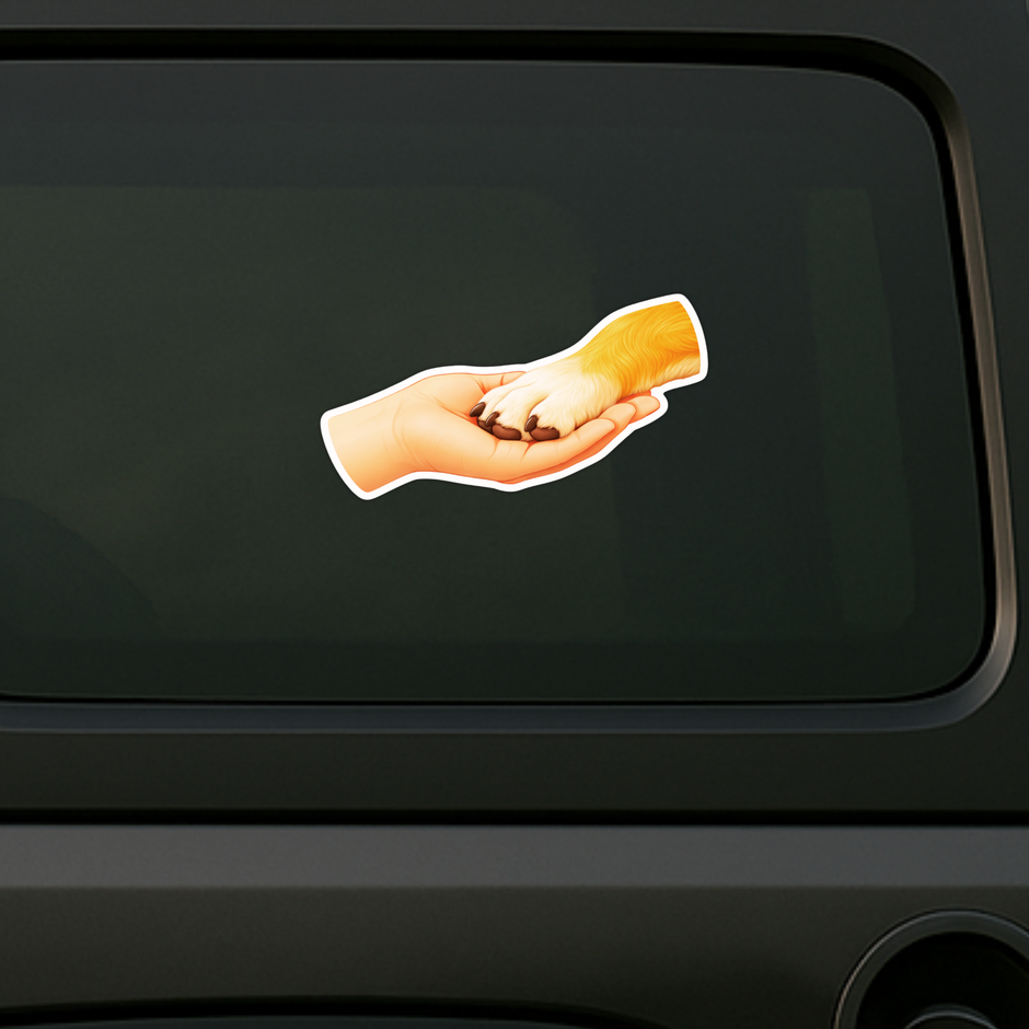 Earth Paw Print Eco Sticker 18Cm Matte Vinyl Stixy Copy high-quality product image angle 3