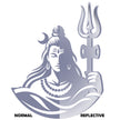 Mahadev Trishul Wall Frame Calm Shiva Energy In Reflective Vinyl premium sticker image view 3